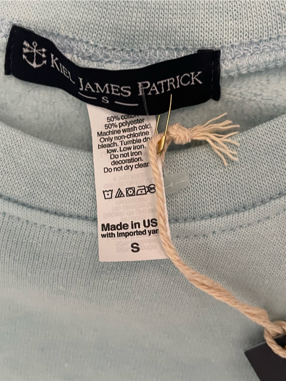 NWT Kiel James Patrick Light Blue Sweatshirt with Red Lobster Small - Picture 7 of 7